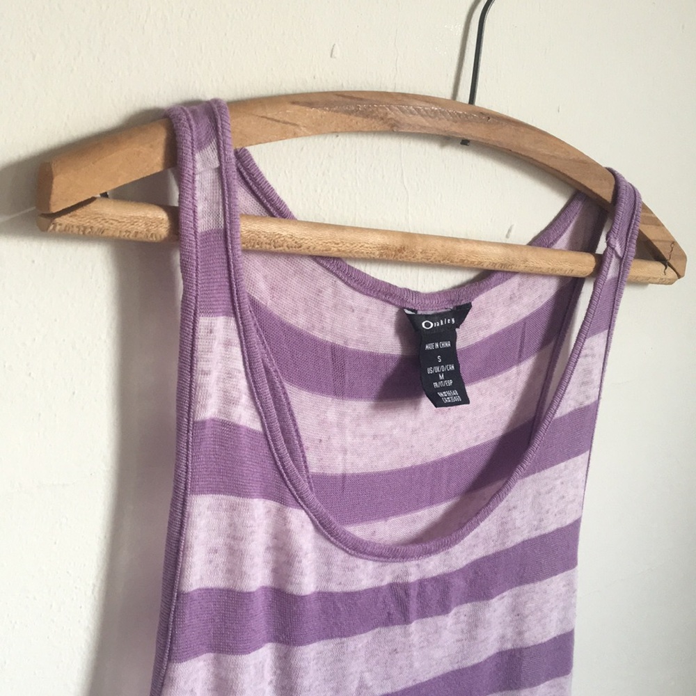 Oakley purple striped tank